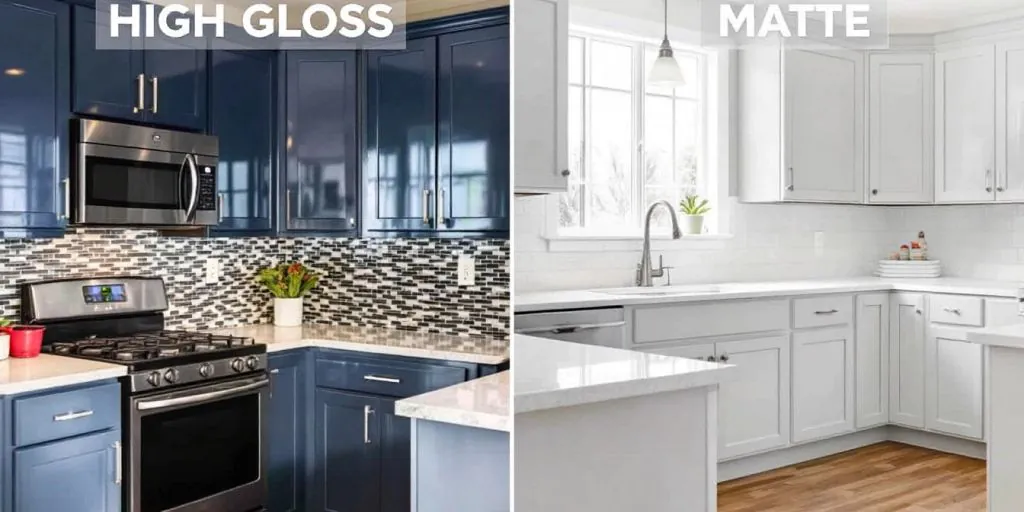 Matte vs Gloss Finish for Kitchen Cabinets