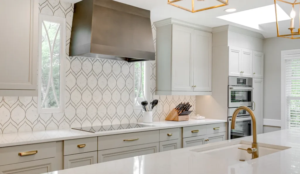 Chevron and Geometric Kitchen Backsplash Ideas