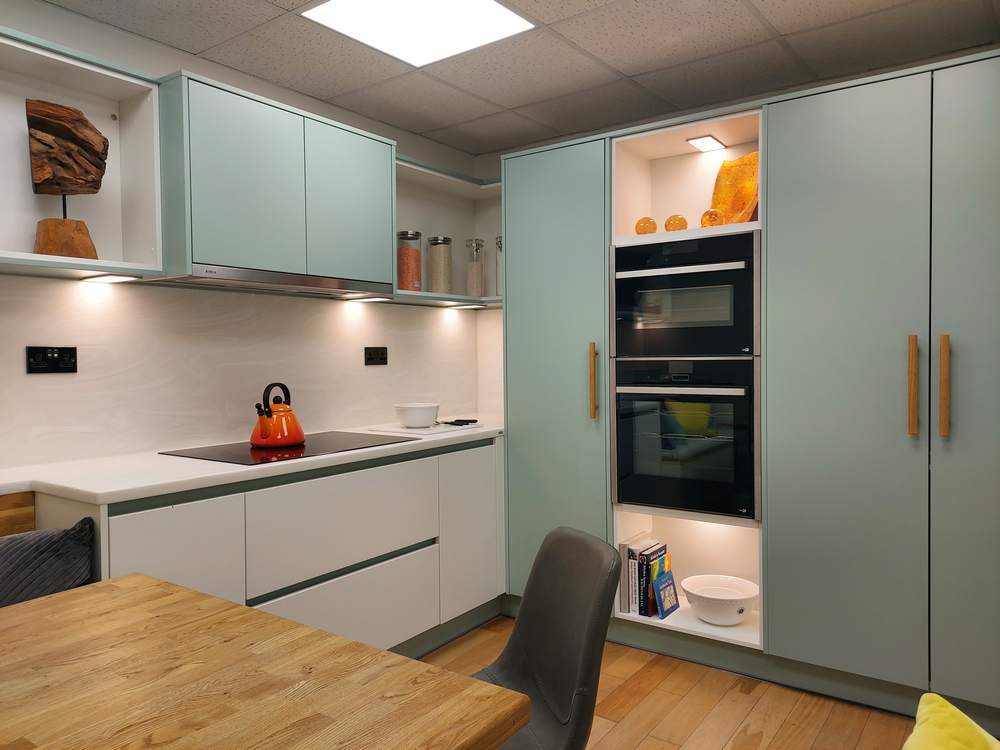 Pantry Kitchen Design with Pocket Doors