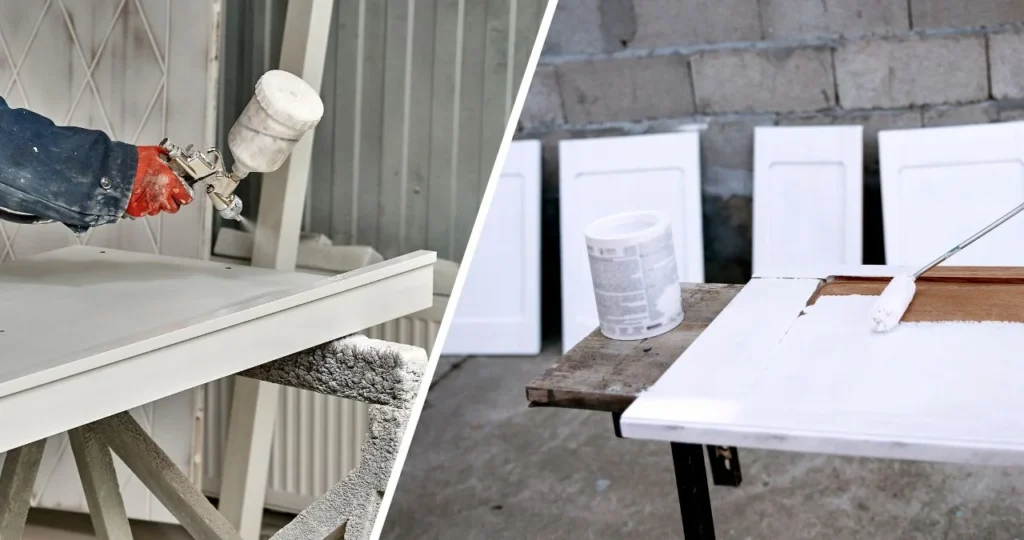 Spray Painting vs Brush Painting Cabinets