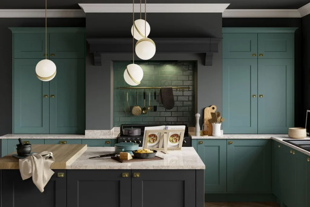 How to Decorate a Kitchen with Dark Green Kitchen Cabinets