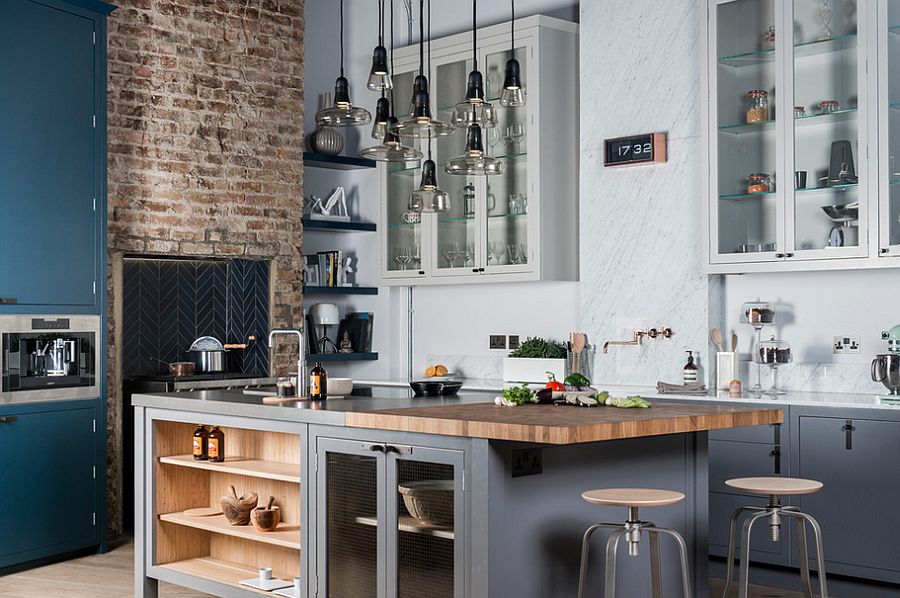 Industrial Style Kitchen Cabinets and Countertops Inspiration