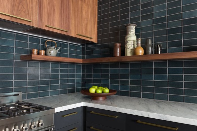 Trendy Blue Tile Backsplash Kitchen Ideas